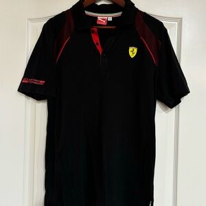 Puma Ferrari Race Short Sleeve Polo Men's Size Medium